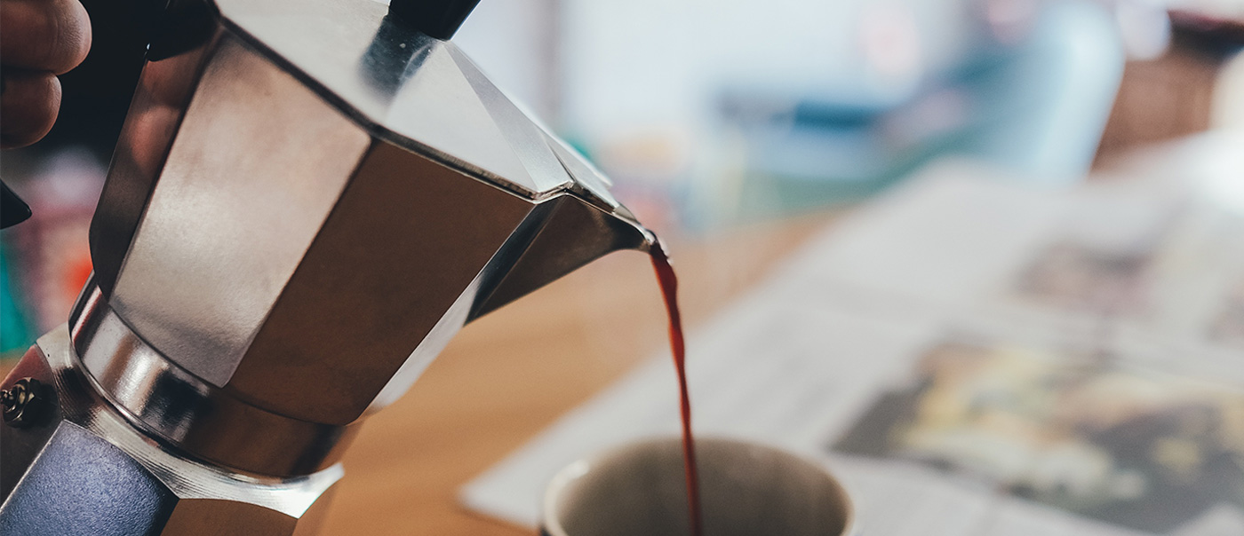 Coffee pouring from a carafe