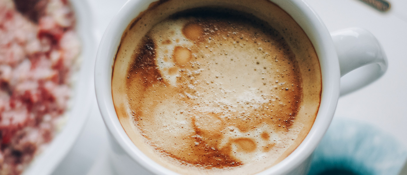 close up of a coffee cup