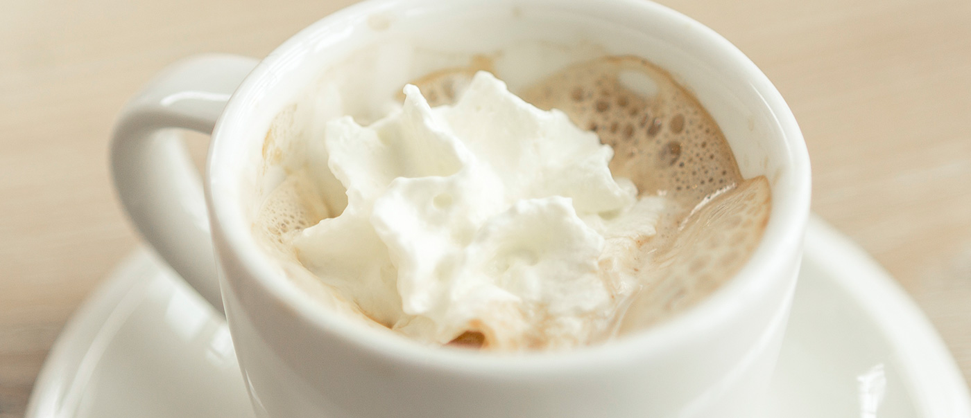 Coffee with whipped cream