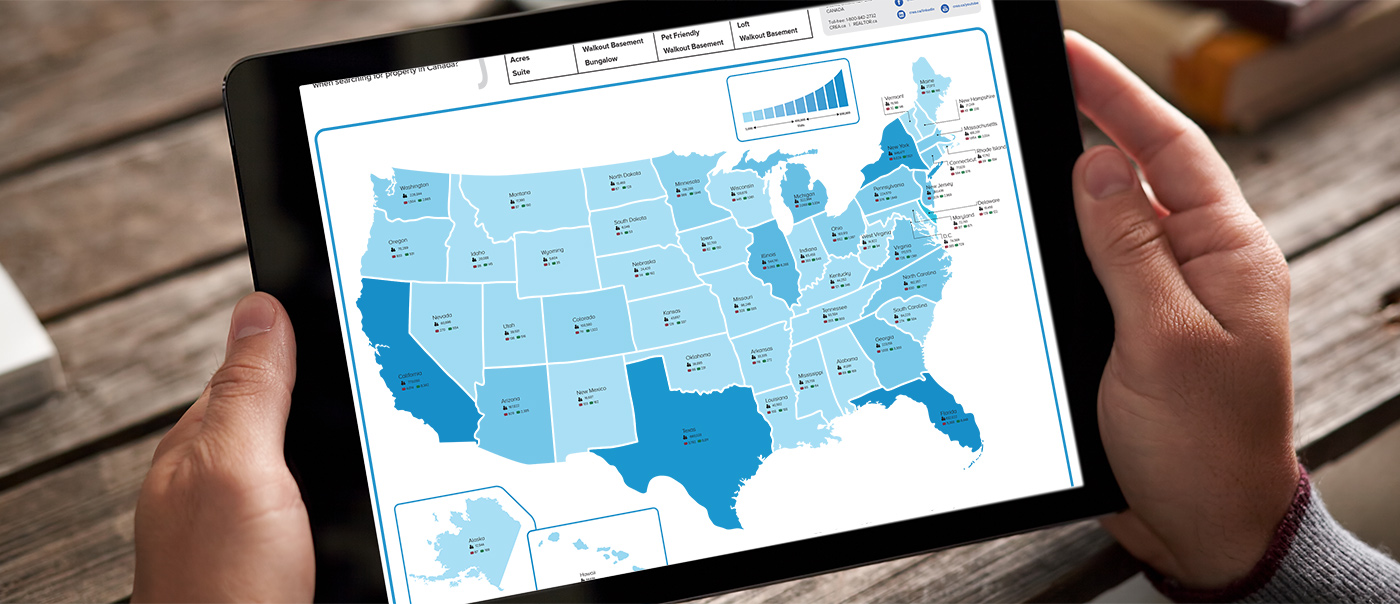 Map on ipad screen