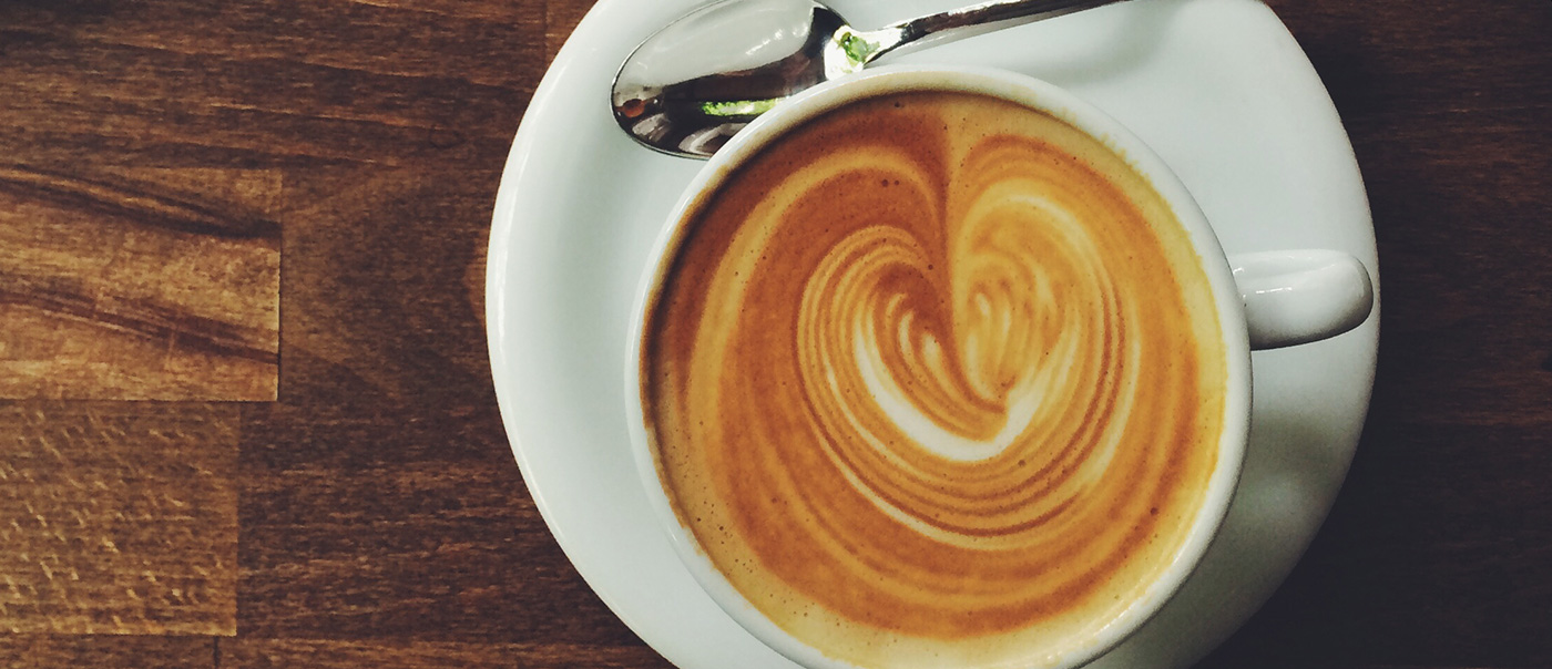 Latte art in a mug