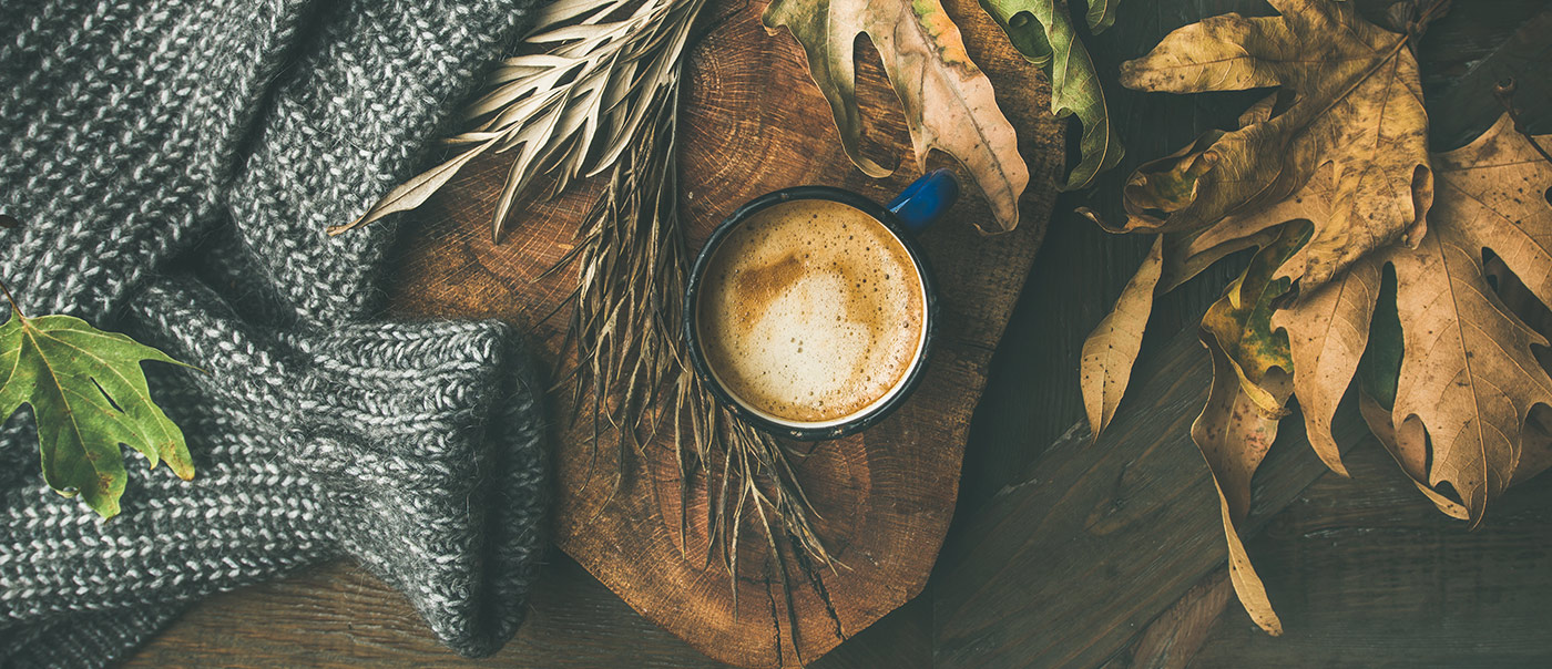 Fall colours and coffee.