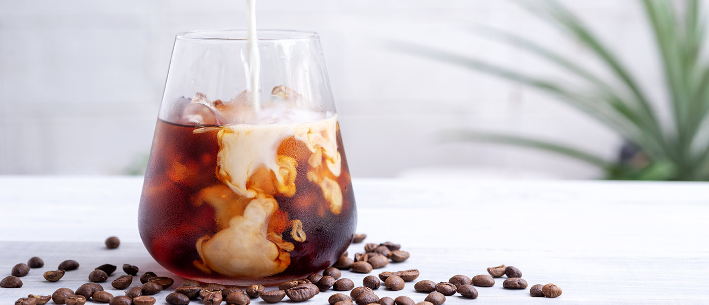 Cold brew coffee in glass