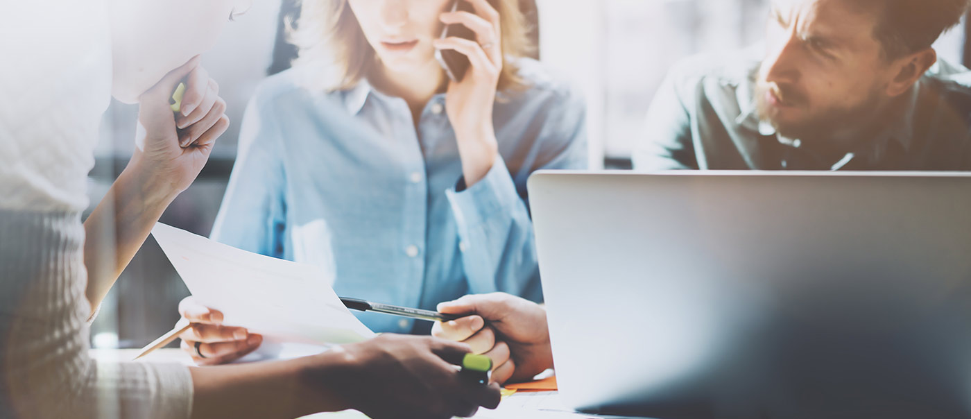 Team working in an office 