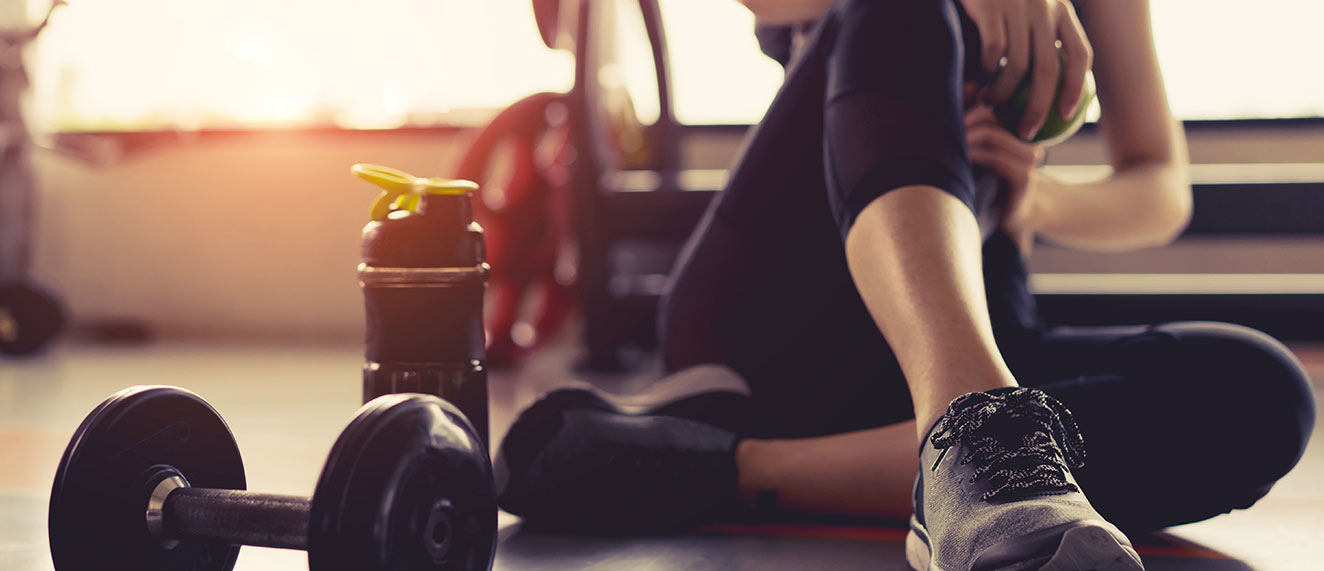 Woman in gym.