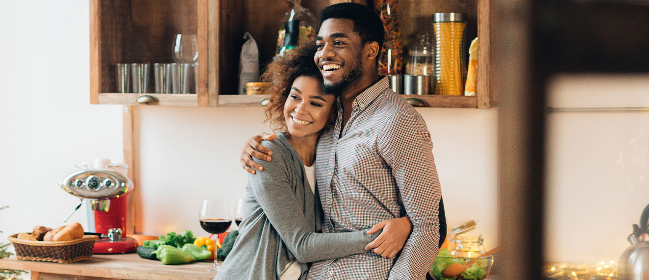 Couple in a home.