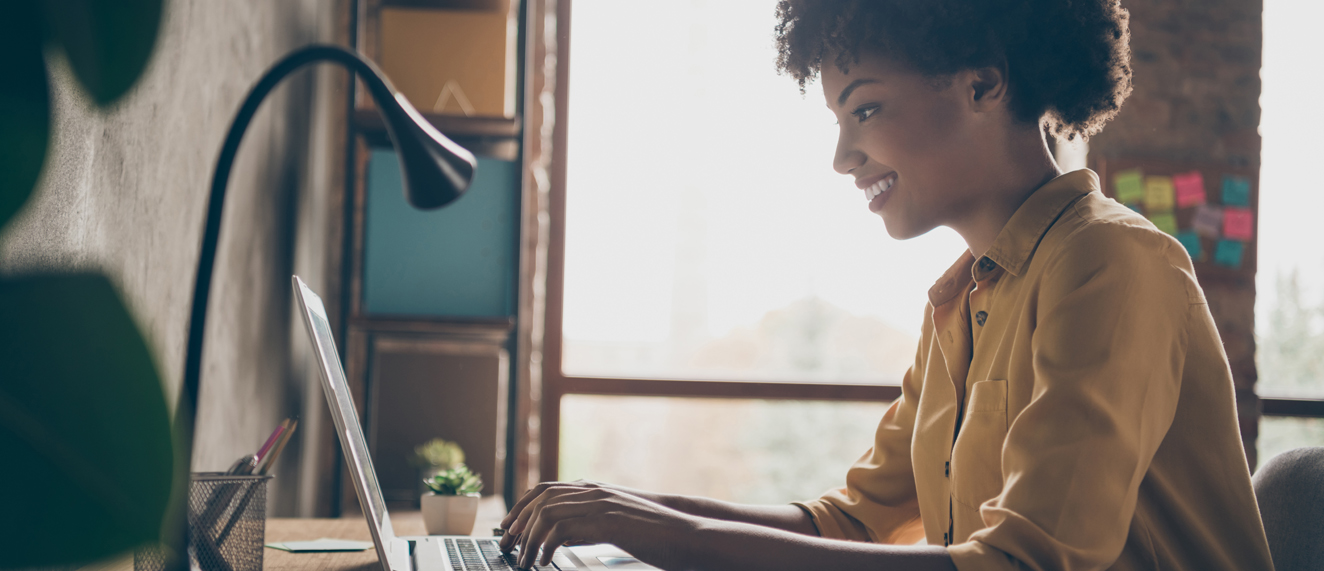 WOman at computer