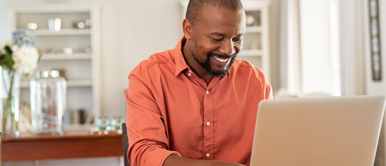 Man working on computer