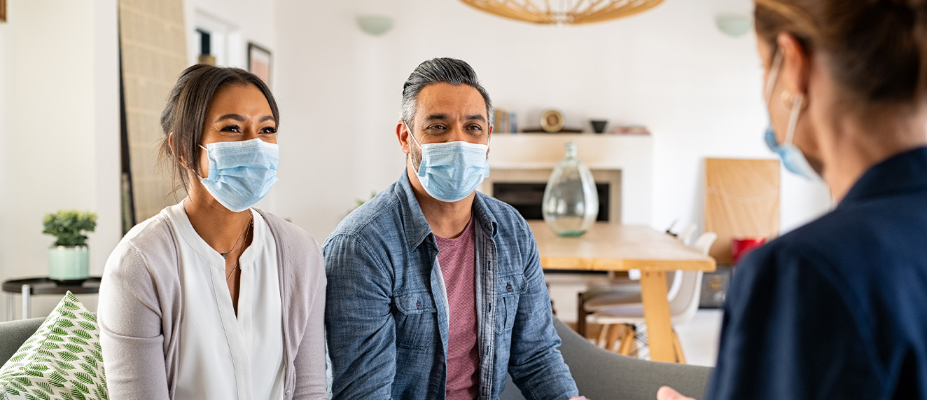 Homeowners discussing a co-signer