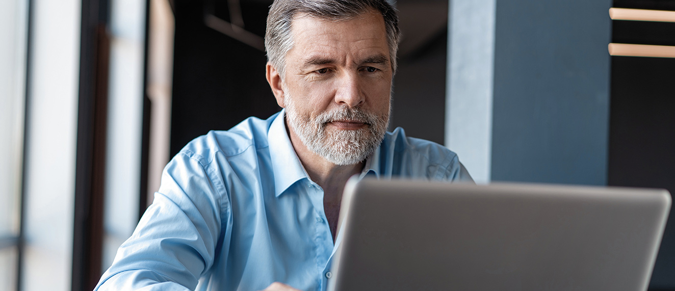 Man on computer