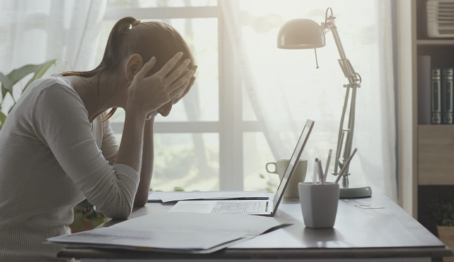 stressed woman. 