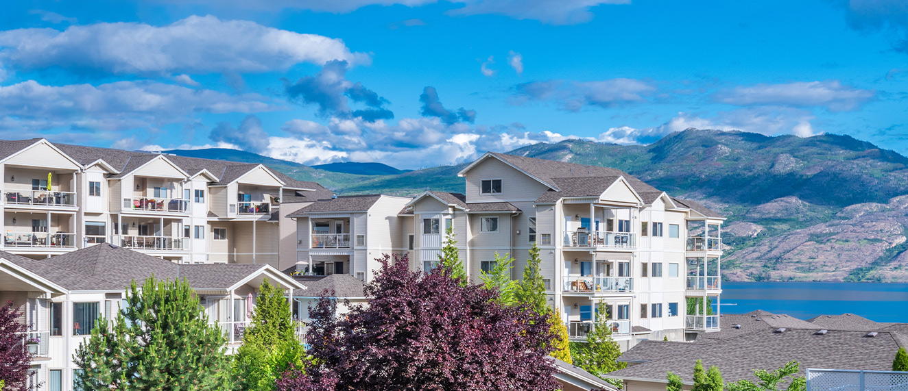 Houses in the mountains.