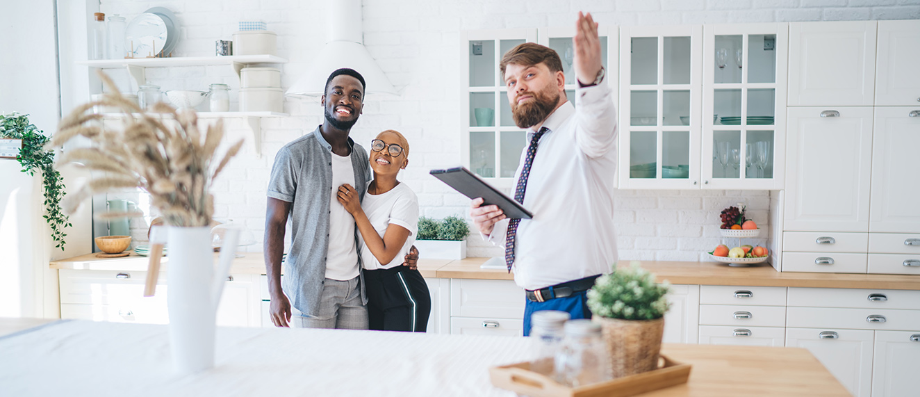 REALTOR(r) helping a client