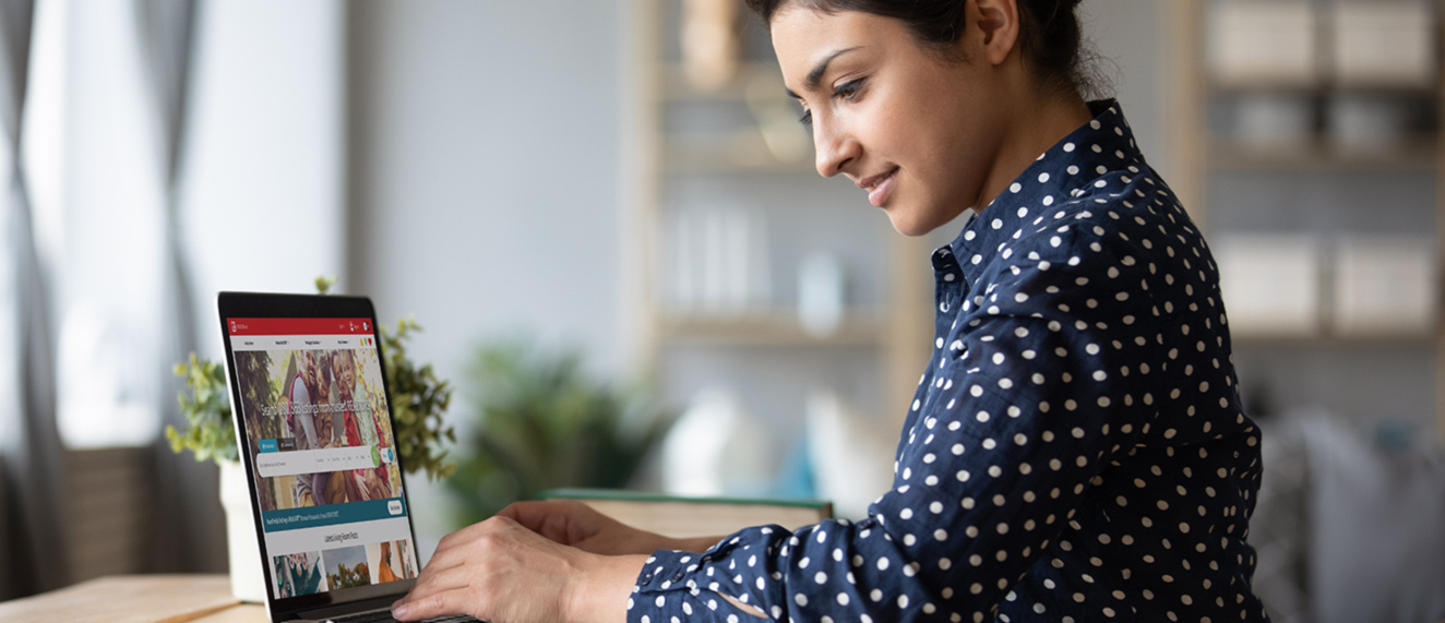 Woman looking at REALTOR.ca