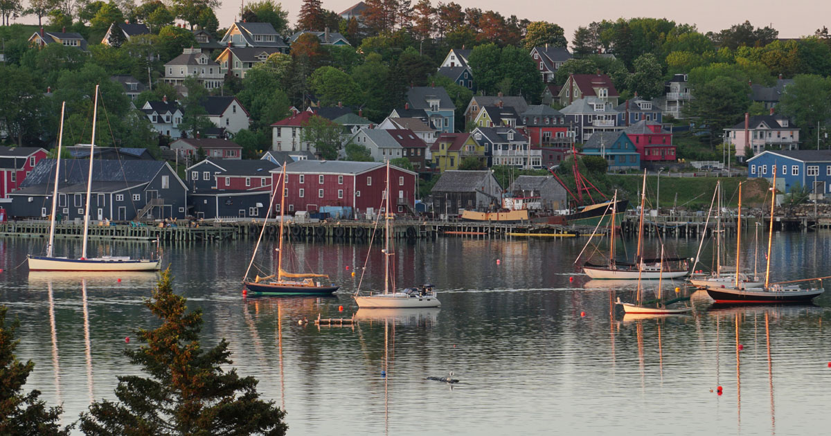 The bay in Lunenburg, Nova Scotia