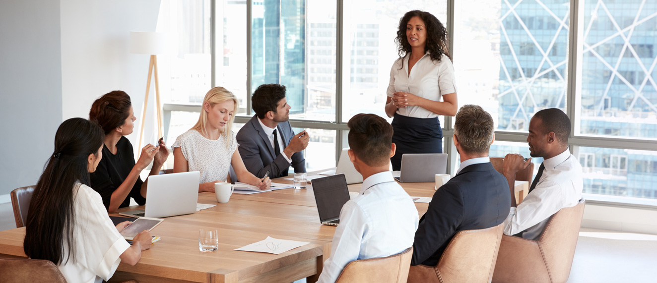 Group of people around a table.