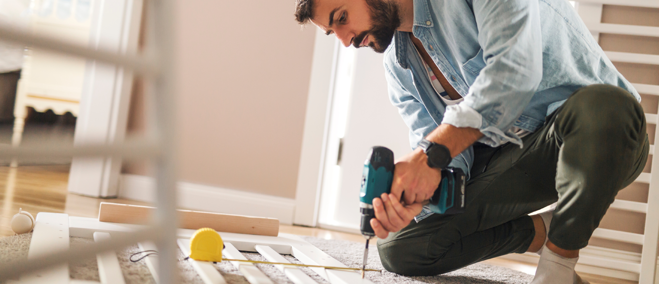 Man doing a DIY project