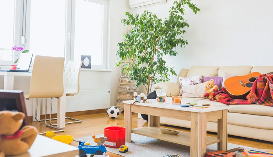 Living room with toys. 