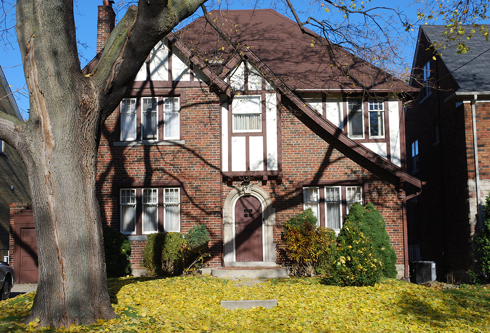 Tudor style house in Calgary